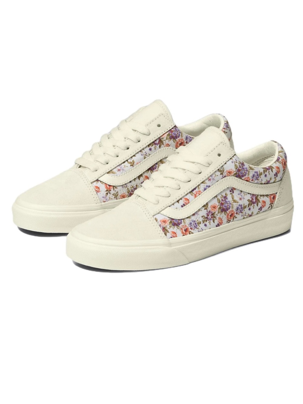 Vans Cream Old Skool Vintage Floral Sneakers 6.5